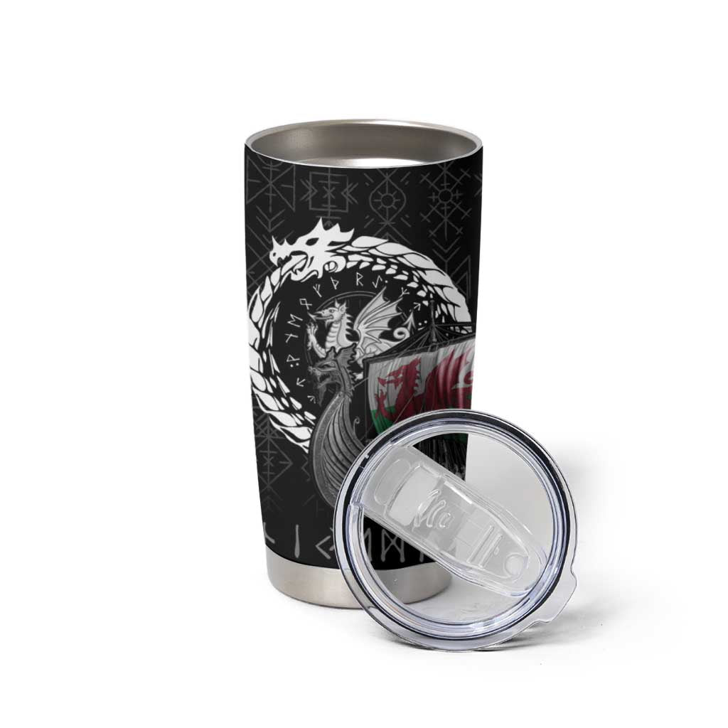 Wales Viking Drakkar Tumbler Cup Viking Blood - Wonder Print Shop
