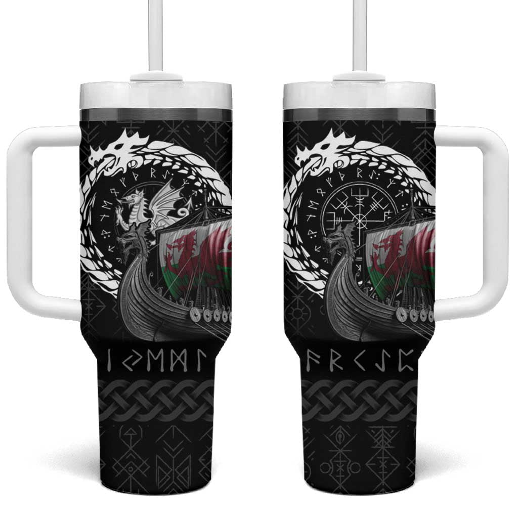 Wales Viking Drakkar Tumbler With Handle Viking Blood - Wonder Print Shop