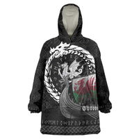 Wales Viking Drakkar Wearable Blanket Hoodie Viking Blood - Wonder Print Shop