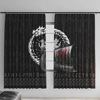 Wales Viking Drakkar Window Curtain Viking Blood - Wonder Print Shop
