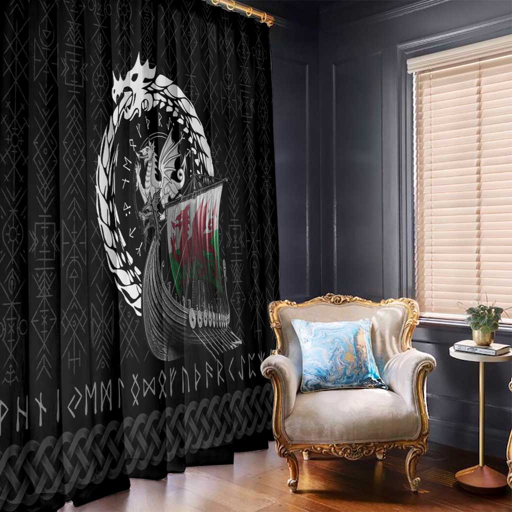 Wales Viking Drakkar Window Curtain Viking Blood - Wonder Print Shop