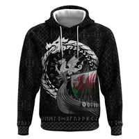 Wales Viking Drakkar Zip Hoodie Viking Blood - Wonder Print Shop