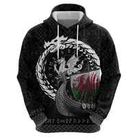 Wales Viking Drakkar Zip Hoodie Viking Blood - Wonder Print Shop