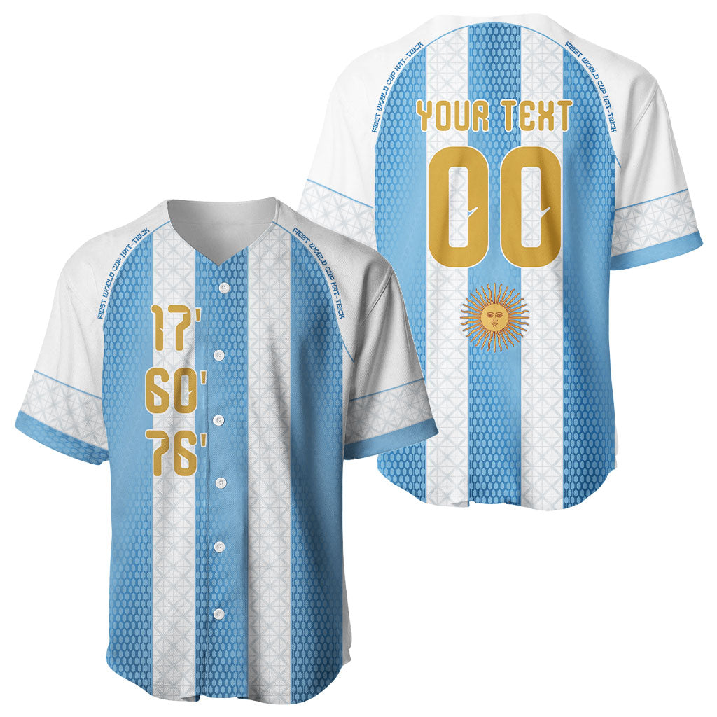 Argentina Hattrick WC26 Custom Baseball Jersey Triple Strike Football Albiceleste Fan