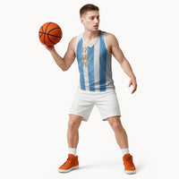 Argentina Hattrick WC26 Custom Basketball Jersey Triple Strike Football Albiceleste Fan
