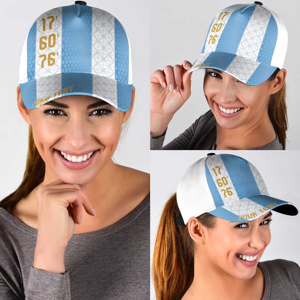 Argentina Hattrick WC26 Personalized Classic Cap Triple Strike Football Albiceleste Fan