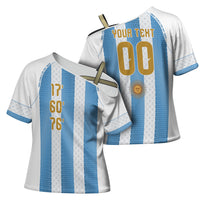 Argentina Hattrick WC26 Custom Cross Shoulder Shirt Triple Strike Football Albiceleste Fan
