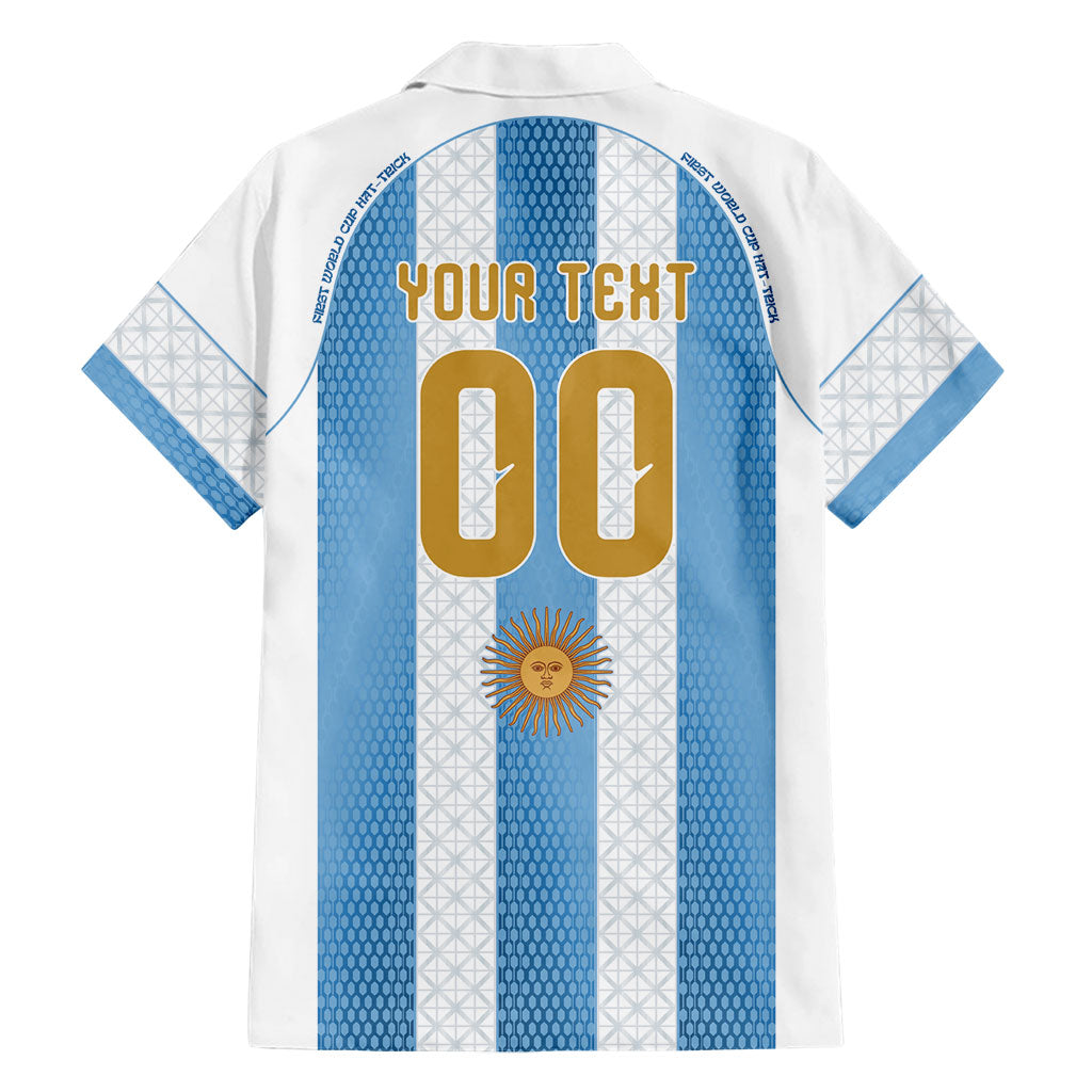 Argentina Hattrick WC26 Custom Hawaiian Shirt Triple Strike Football Albiceleste Fan