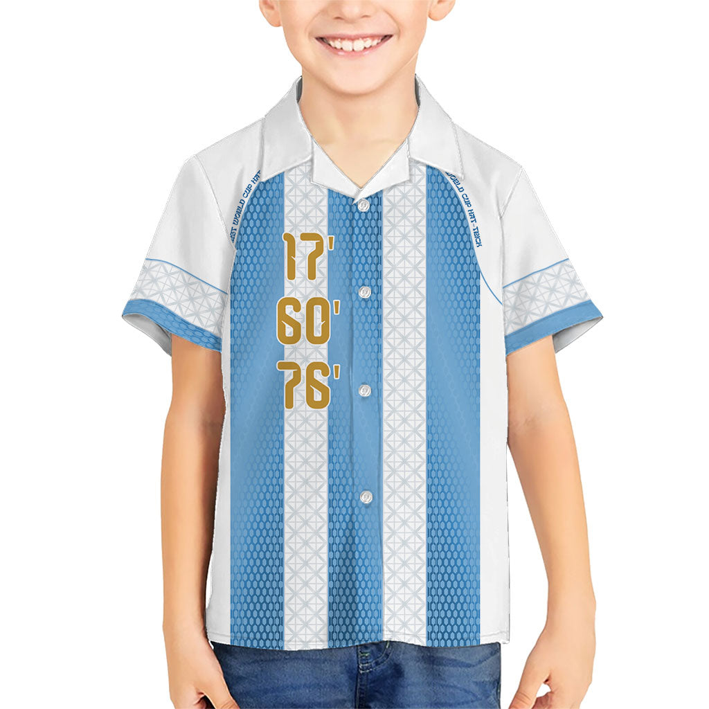 Argentina Hattrick WC26 Custom Hawaiian Shirt Triple Strike Football Albiceleste Fan