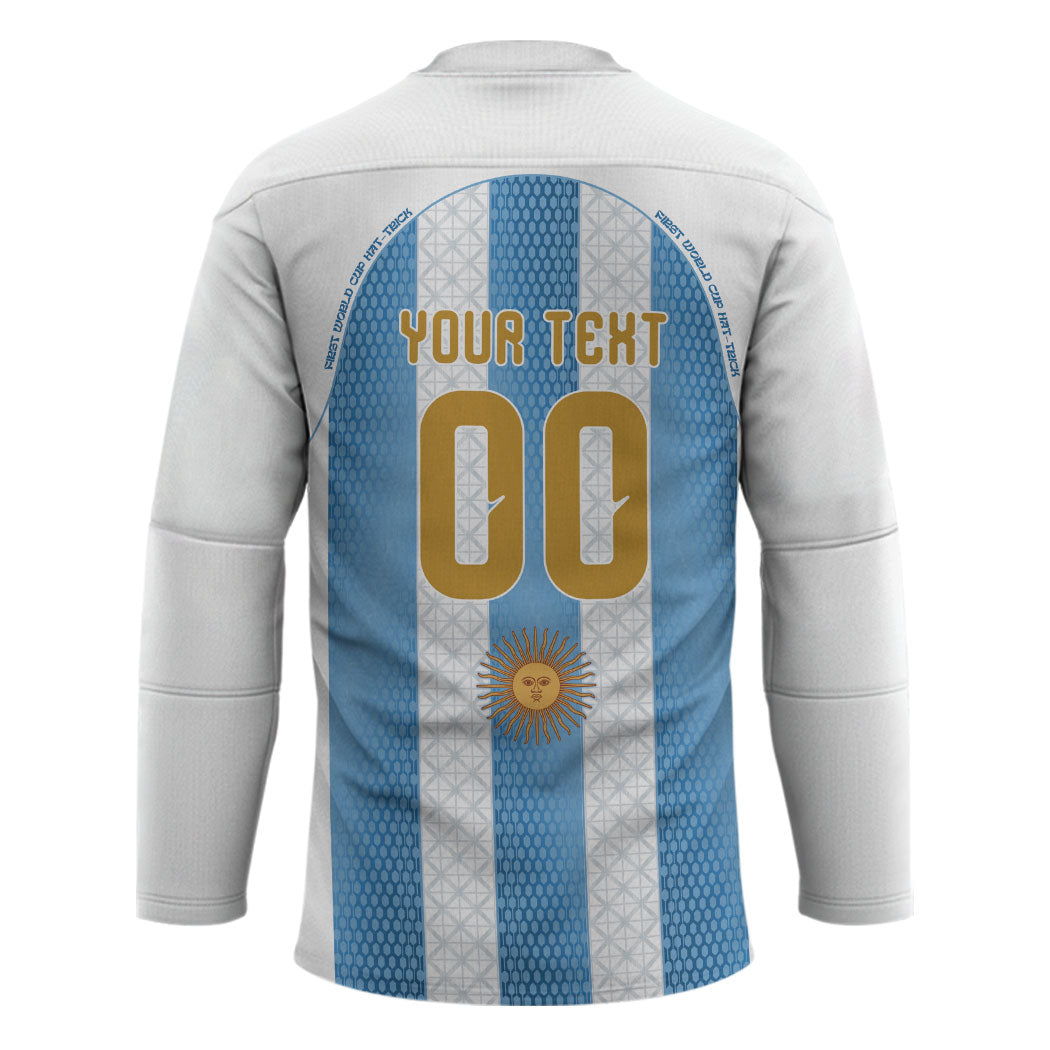 Argentina Hattrick WC26 Custom Hockey Jersey Triple Strike Football Albiceleste Fan