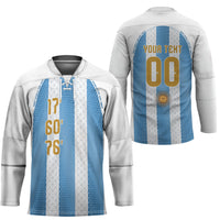 Argentina Hattrick WC26 Custom Hockey Jersey Triple Strike Football Albiceleste Fan