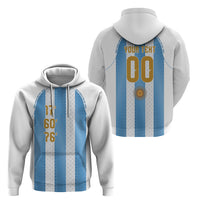 Argentina Hattrick WC26 Custom Hoodie Triple Strike Football Albiceleste Fan
