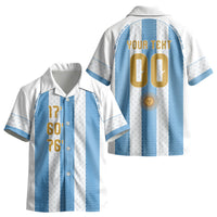 Argentina Hattrick WC26 Custom Kid Hawaiian Shirt Triple Strike Football Albiceleste Fan LT9