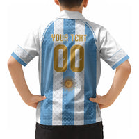 Argentina Hattrick WC26 Custom Kid Hawaiian Shirt Triple Strike Football Albiceleste Fan LT9