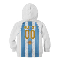 Argentina Hattrick WC26 Custom Kid Hoodie Triple Strike Football Albiceleste Fan