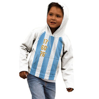 Argentina Hattrick WC26 Custom Kid Hoodie Triple Strike Football Albiceleste Fan
