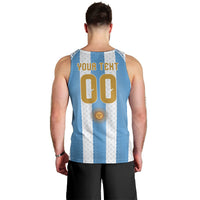 Argentina Hattrick WC26 Custom Men Tank Top Triple Strike Football Albiceleste Fan