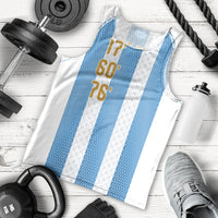 Argentina Hattrick WC26 Custom Men Tank Top Triple Strike Football Albiceleste Fan