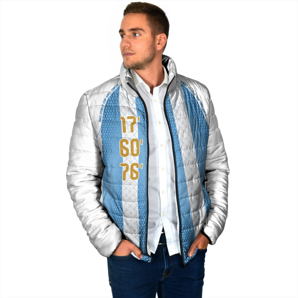 Argentina Hattrick WC26 Custom Padded Jacket Triple Strike Football Albiceleste Fan