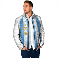 Argentina Hattrick WC26 Custom Padded Jacket Triple Strike Football Albiceleste Fan