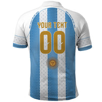 Argentina Hattrick WC26 Custom Polo Shirt Triple Strike Football Albiceleste Fan