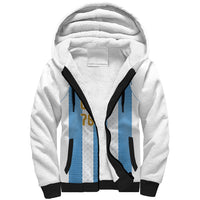 Argentina Hattrick WC26 Custom Sherpa Hoodie Triple Strike Football Albiceleste Fan
