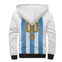 Argentina Hattrick WC26 Custom Sherpa Hoodie Triple Strike Football Albiceleste Fan