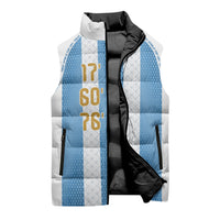 Argentina Hattrick WC26 Custom Sleeveless Puffer Jacket Triple Strike Football Albiceleste Fan