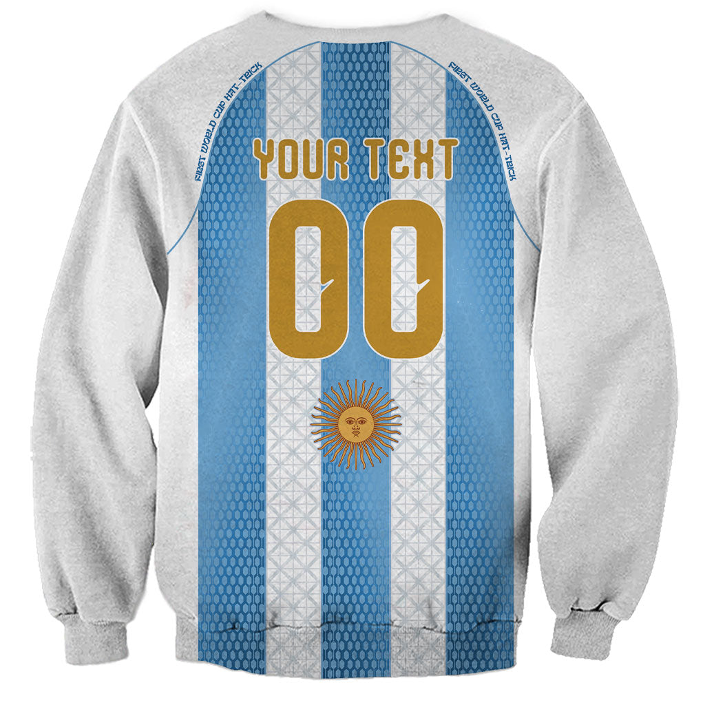 Argentina Hattrick WC26 Custom Sweatshirt Triple Strike Football Albiceleste Fan