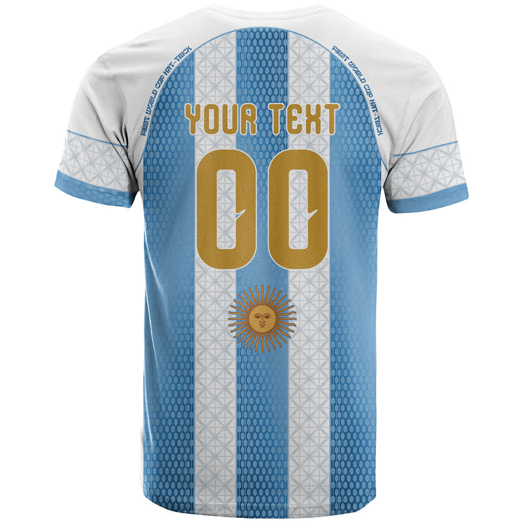 Argentina Hattrick WC26 Custom T Shirt Triple Strike Football Albiceleste Fan