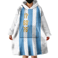 Argentina Hattrick WC26 Custom Wearable Blanket Hoodie Triple Strike Football Albiceleste Fan