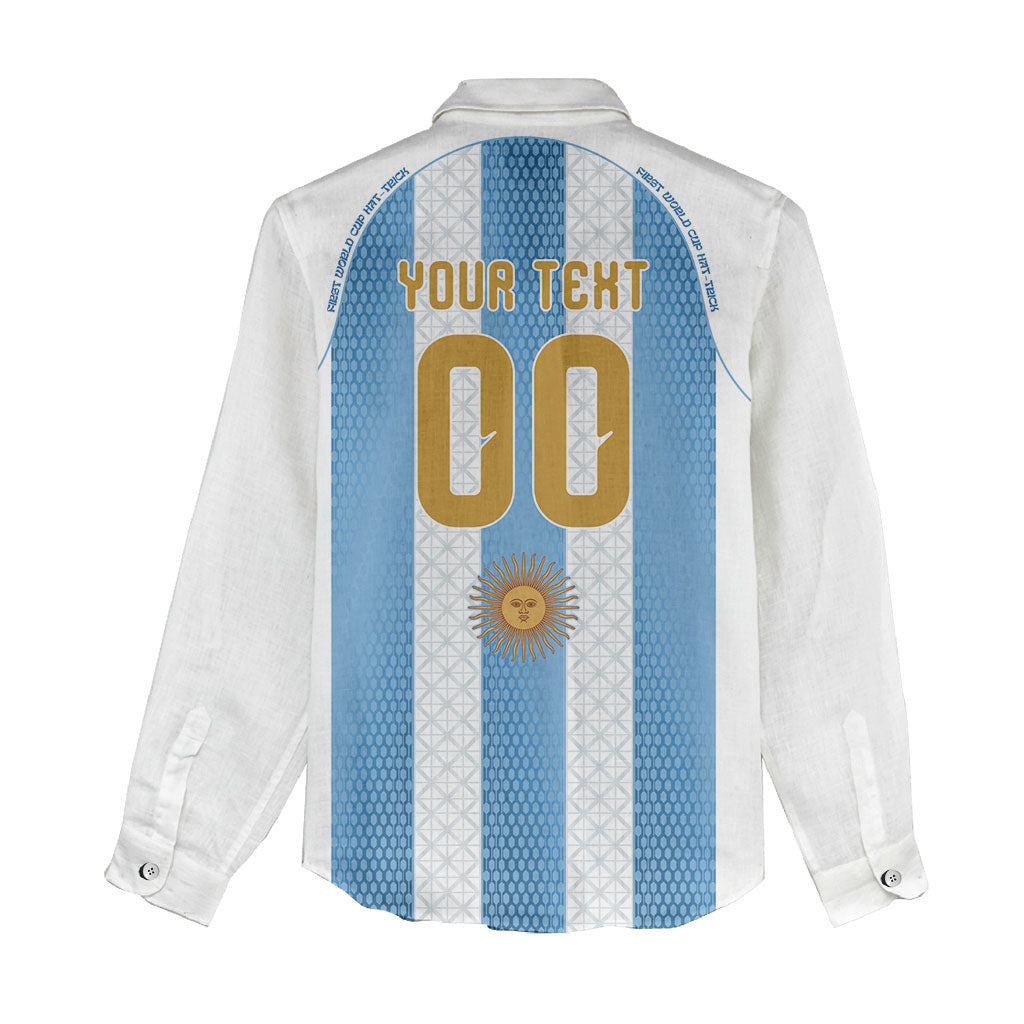 Argentina Hattrick WC26 Custom Women Casual Shirt Triple Strike Football Albiceleste Fan