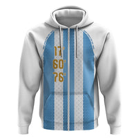 Argentina Hattrick WC26 Custom Zip Hoodie Triple Strike Football Albiceleste Fan