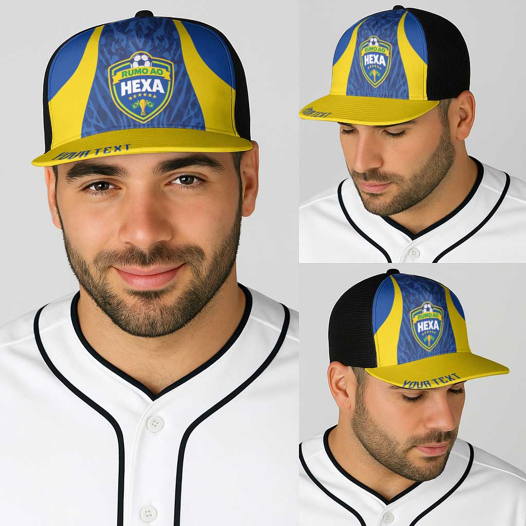 Vai Dar Brasil Personalized Baseball Net Cap Brasil Rumo ao Hexa Football Supporter