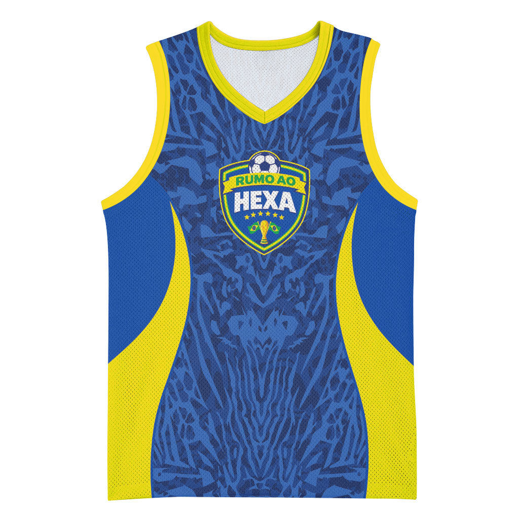 Vai Dar Brasil Custom Basketball Jersey Brasil Rumo ao Hexa Football Supporter