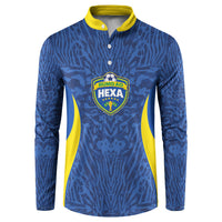 Vai Dar Brasil Custom Button Sweatshirt Brasil Rumo ao Hexa Football Supporter