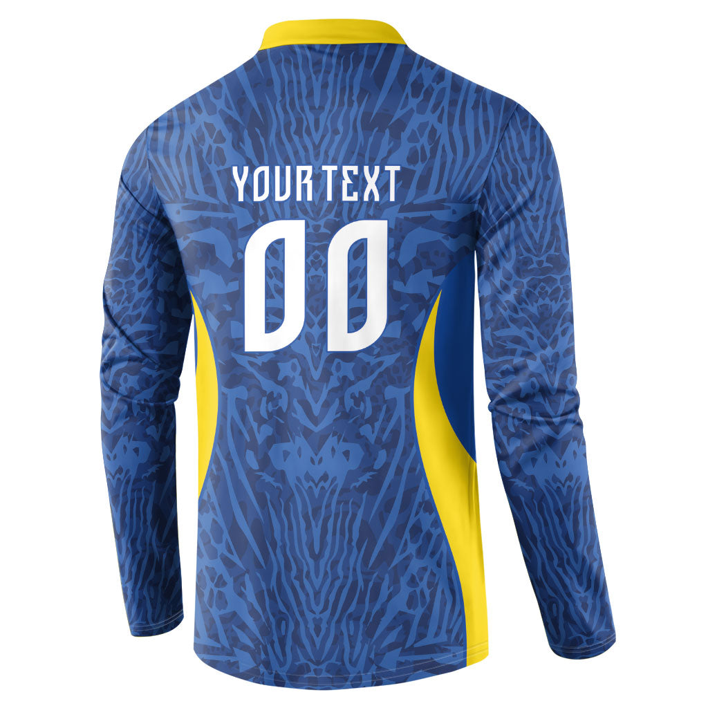 Vai Dar Brasil Custom Button Sweatshirt Brasil Rumo ao Hexa Football Supporter