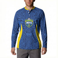 Vai Dar Brasil Custom Button Sweatshirt Brasil Rumo ao Hexa Football Supporter