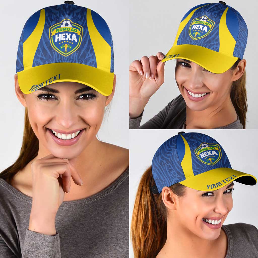 Vai Dar Brasil Personalized Classic Cap Brasil Rumo ao Hexa Football Supporter