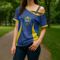 Vai Dar Brasil Custom Cross Shoulder Shirt Brasil Rumo ao Hexa Football Supporter
