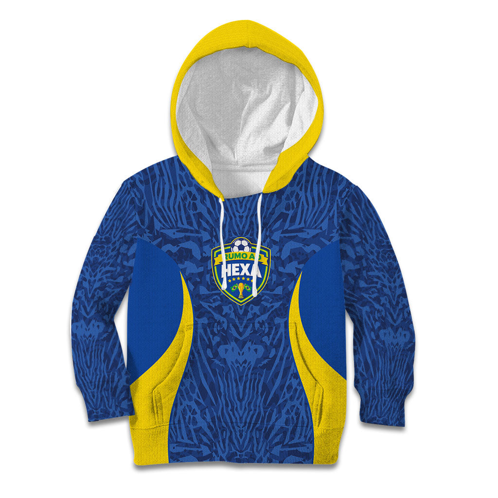 Vai Dar Brasil Custom Kid Hoodie Brasil Rumo ao Hexa Football Supporter