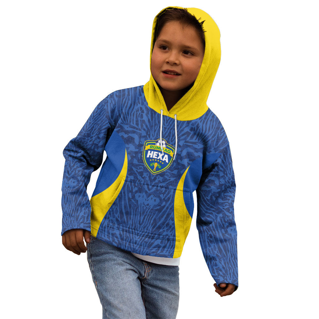 Vai Dar Brasil Custom Kid Hoodie Brasil Rumo ao Hexa Football Supporter
