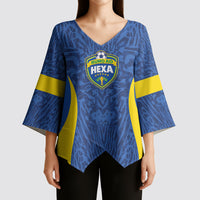 Vai Dar Brasil Custom Kimono Sleeve Blouse Brasil Rumo ao Hexa Football Supporter