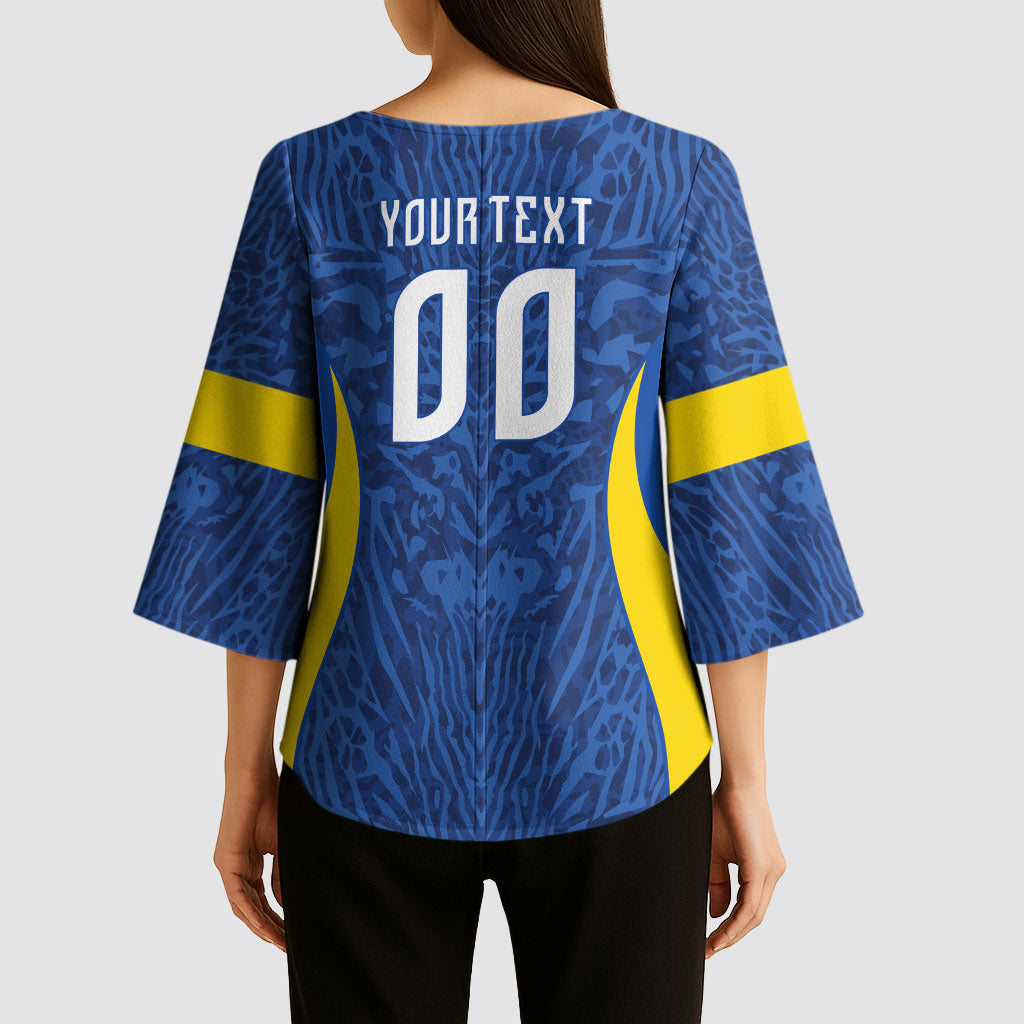 Vai Dar Brasil Custom Kimono Sleeve Blouse Brasil Rumo ao Hexa Football Supporter
