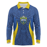 Vai Dar Brasil Custom Long Sleeve Polo Shirt Brasil Rumo ao Hexa Football Supporter