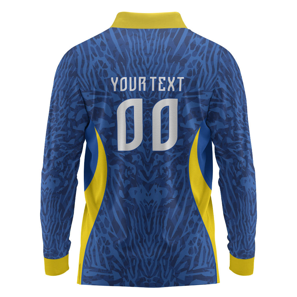 Vai Dar Brasil Custom Long Sleeve Polo Shirt Brasil Rumo ao Hexa Football Supporter
