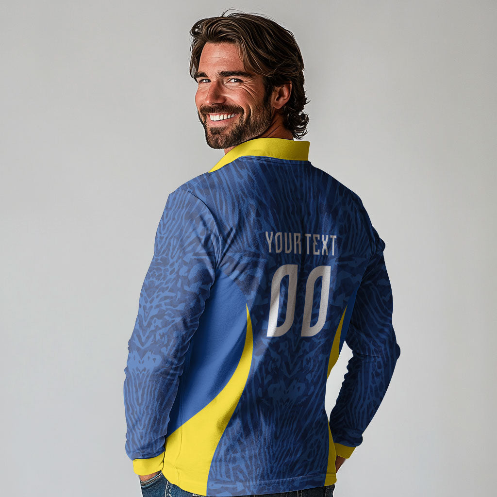 Vai Dar Brasil Custom Long Sleeve Polo Shirt Brasil Rumo ao Hexa Football Supporter