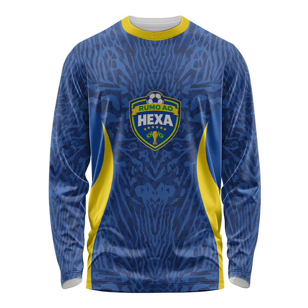 Vai Dar Brasil Custom Long Sleeve Shirt Brasil Rumo ao Hexa Football Supporter