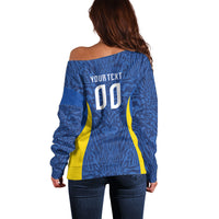 Vai Dar Brasil Custom Off Shoulder Sweater Brasil Rumo ao Hexa Football Supporter