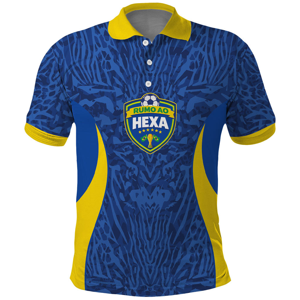 Vai Dar Brasil Custom Polo Shirt Brasil Rumo ao Hexa Football Supporter